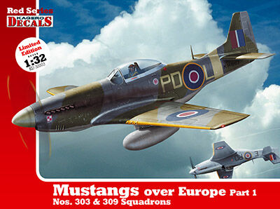 1/32  Mustangs over Europe Part 1 Nos. 303 & 309 Squadrons (kalkomanie)