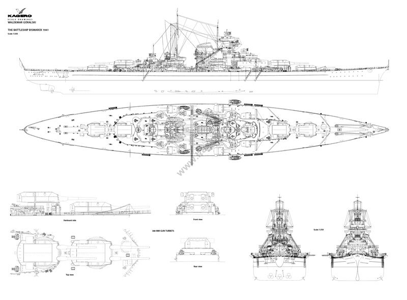 Bismarck Battleship Schematics